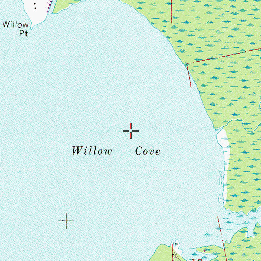 Topographic Map of Willow Cove, FL
