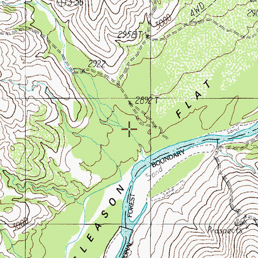 Topographic Map of Gleason Flat, AZ