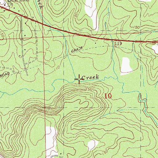 Topographic Map of Winkley Branch, FL