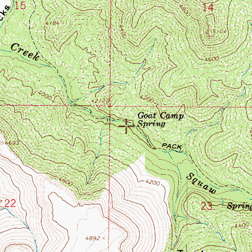 Topographic Map of Goat Camp Spring, AZ