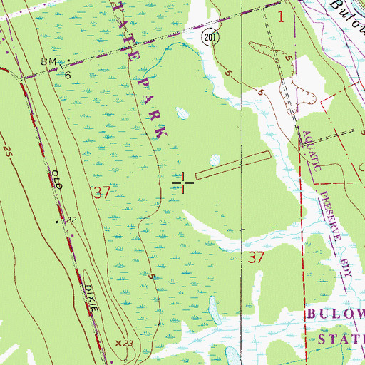 Topographic Map of J and E Ormond Grant, FL