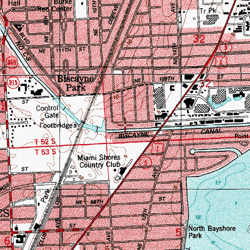 Topographic Map of Biscayne Canal Number C-8, FL