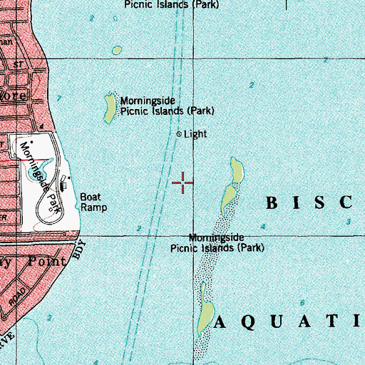 Topographic Map of Morningside Picnic Islands, FL
