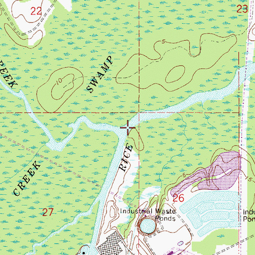 Topographic Map of Etonia Creek, FL