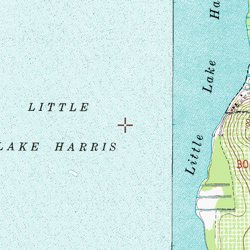 Topographic Map of Little Lake Harris, FL