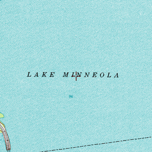 Topographic Map of Lake Minneola, FL