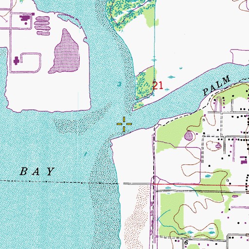 Topographic Map of Palm River, FL