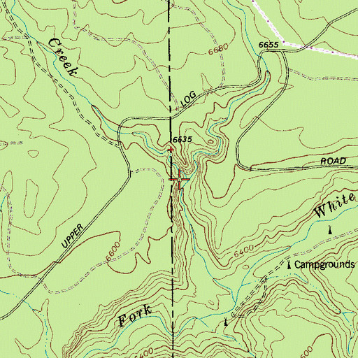 Topographic Map of Gooseberry Creek, AZ