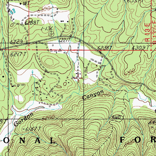 Topographic Map of Gordon Canyon Ranch, AZ