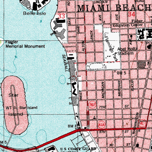 Topographic Map of The Lear School (historical), FL