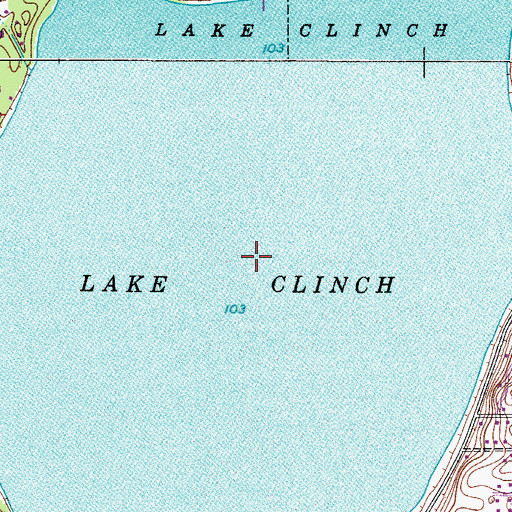 Topographic Map of Lake Clinch, FL