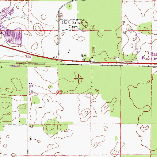 Topographic Map of Wachitokha (historical), FL