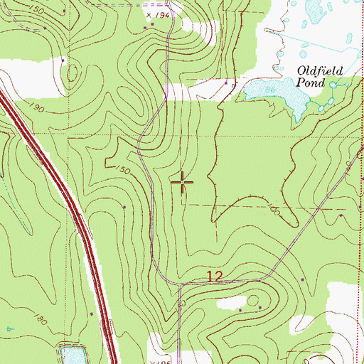 Topographic Map of Cuscowilla (historical), FL