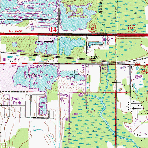 Topographic Map of Pelican Pond, FL