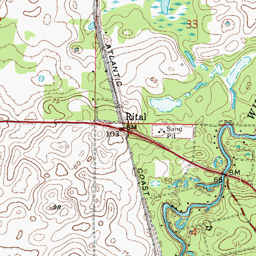 Topographic Map of Rital, FL