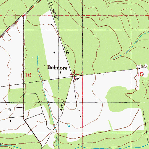 Topographic Map of Belmore, FL