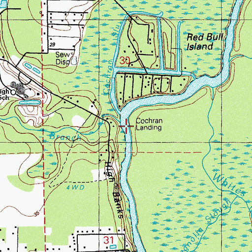 Topographic Map of Cochran Landing, FL