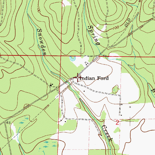 Topographic Map of Indian Ford, FL