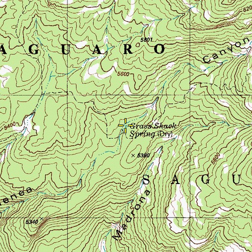 Topographic Map of Grass Shack Spring, AZ