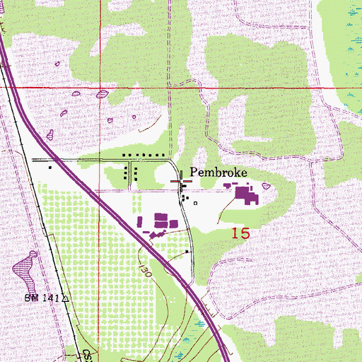 Topographic Map of Pembroke, FL