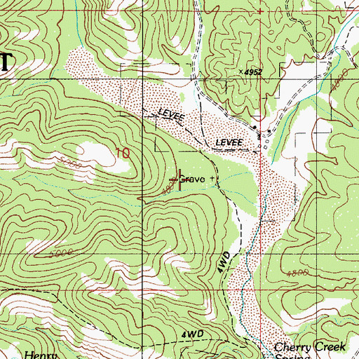 Topographic Map of Graveyard Canyon, AZ