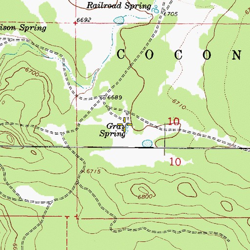 Topographic Map of Gray Spring, AZ