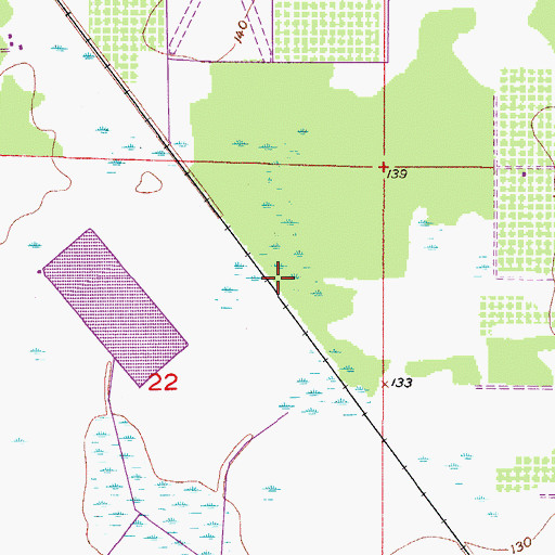 Topographic Map of Polk County, FL