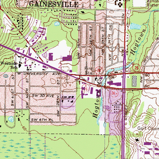 Topographic Map of Colonial Square, FL