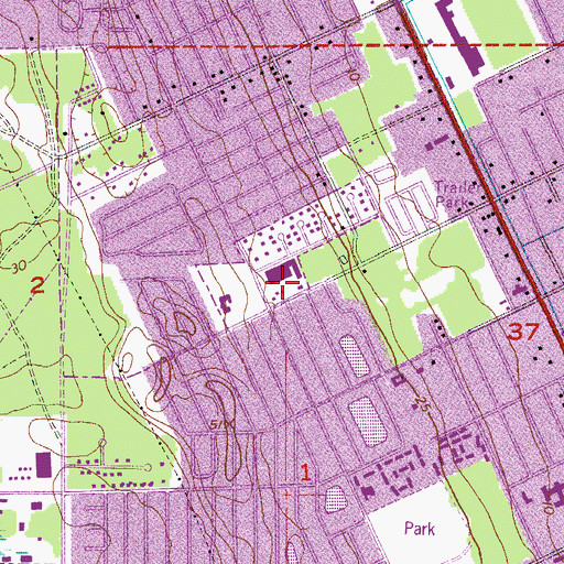 Topographic Map of Derby Plaza, FL