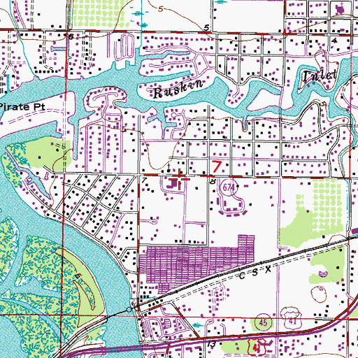Topographic Map of Flamingo Plaza, FL