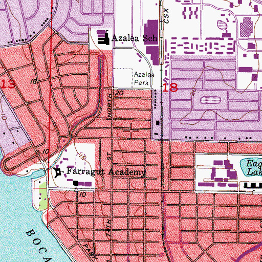 Topographic Map of Azalea Center, FL