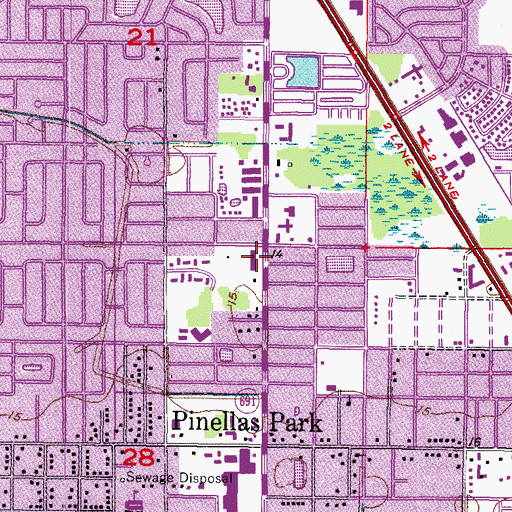 Topographic Map of Halprin Plaza, FL