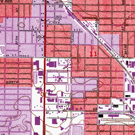 Topographic Map of Saint Pete Plaza, FL