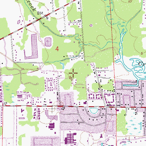 Topographic Map of Pine Island Shopping Center, FL