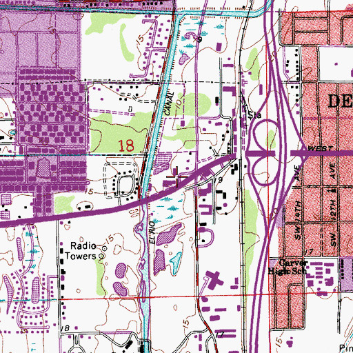 Topographic Map of Shoppes of Congress Square, FL
