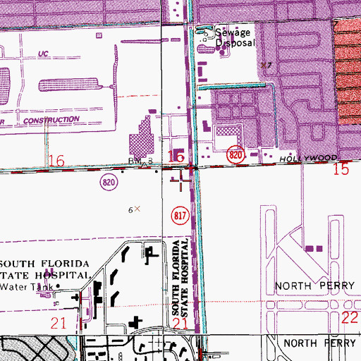 Topographic Map of University Mall, FL