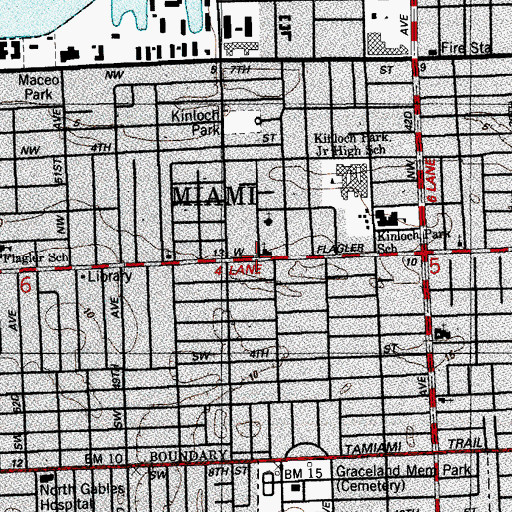 Topographic Map of Parkhill Plaza, FL