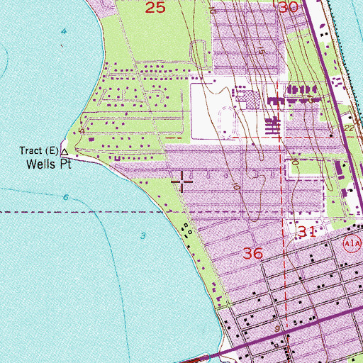 Topographic Map of Lori Lane Shopping Center, FL
