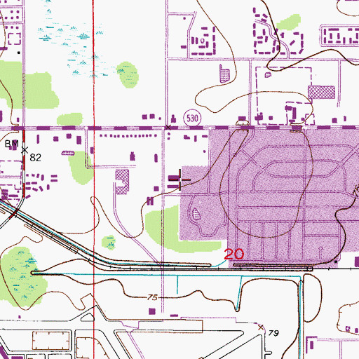 Topographic Map of Ketah Center, FL