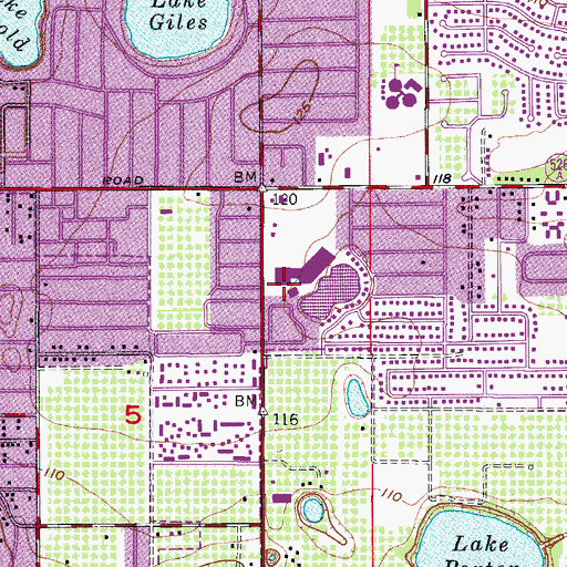 Topographic Map of Galleria at Florida Center, FL