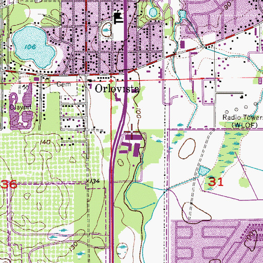 Topographic Map of Westgate Square Shopping Center, FL