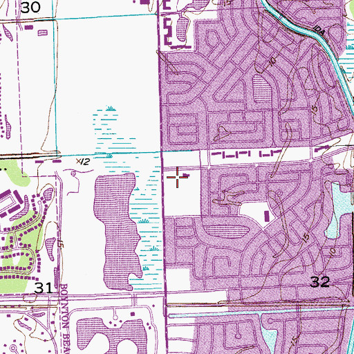 Topographic Map of Boynton Beach Fashion Square, FL