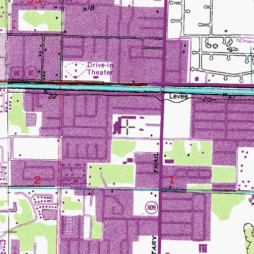 Topographic Map of Luria Plaza, FL