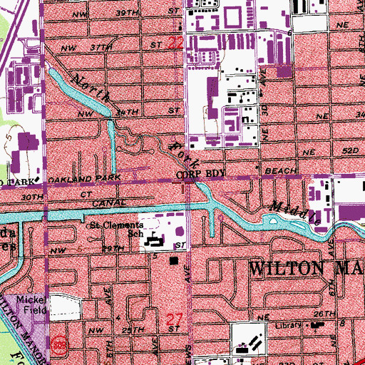 Topographic Map of Wilton Plaza, FL