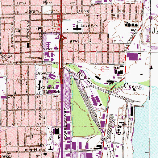 Topographic Map of Mirimar Center, FL
