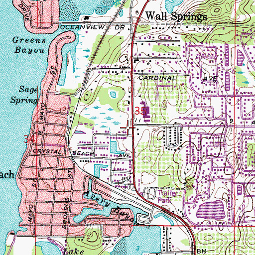 Topographic Map of Alderman Plaza, FL