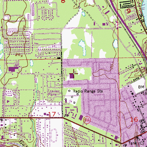 Topographic Map of Doctor W J Creel Elementary School, FL