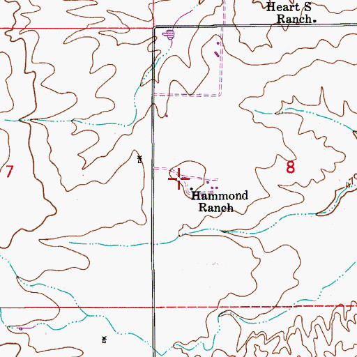 Topographic Map of Hammond Ranch, AZ