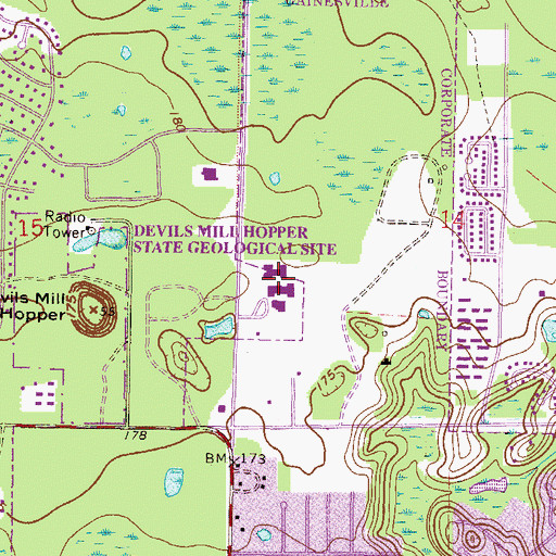 Topographic Map of William S Talbot Elementary School, FL