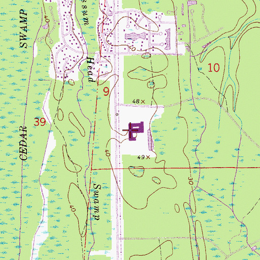 Topographic Map of Sabal Palm Elementary School, FL